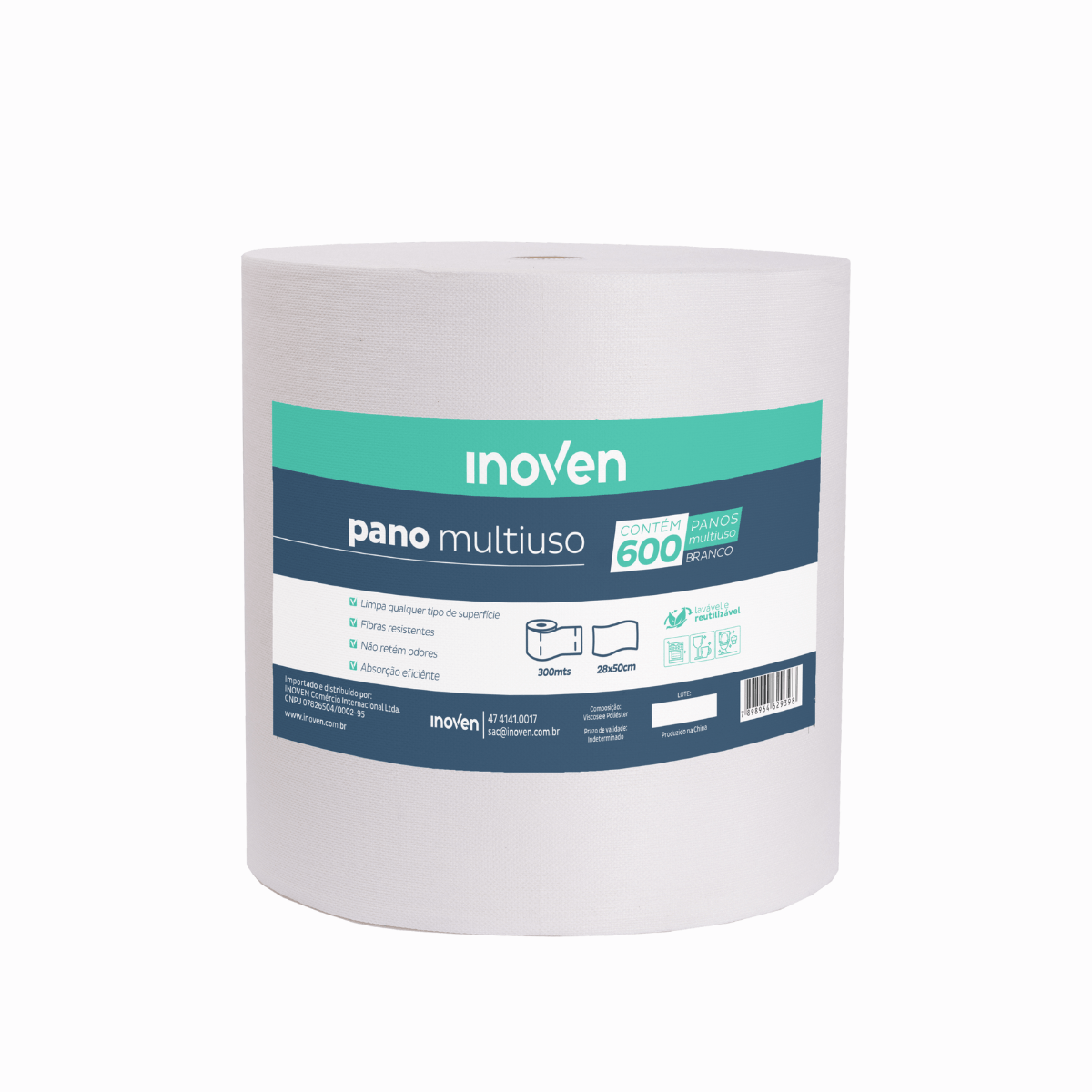 Pano Multiuso Branco 28cmx300m Inoven